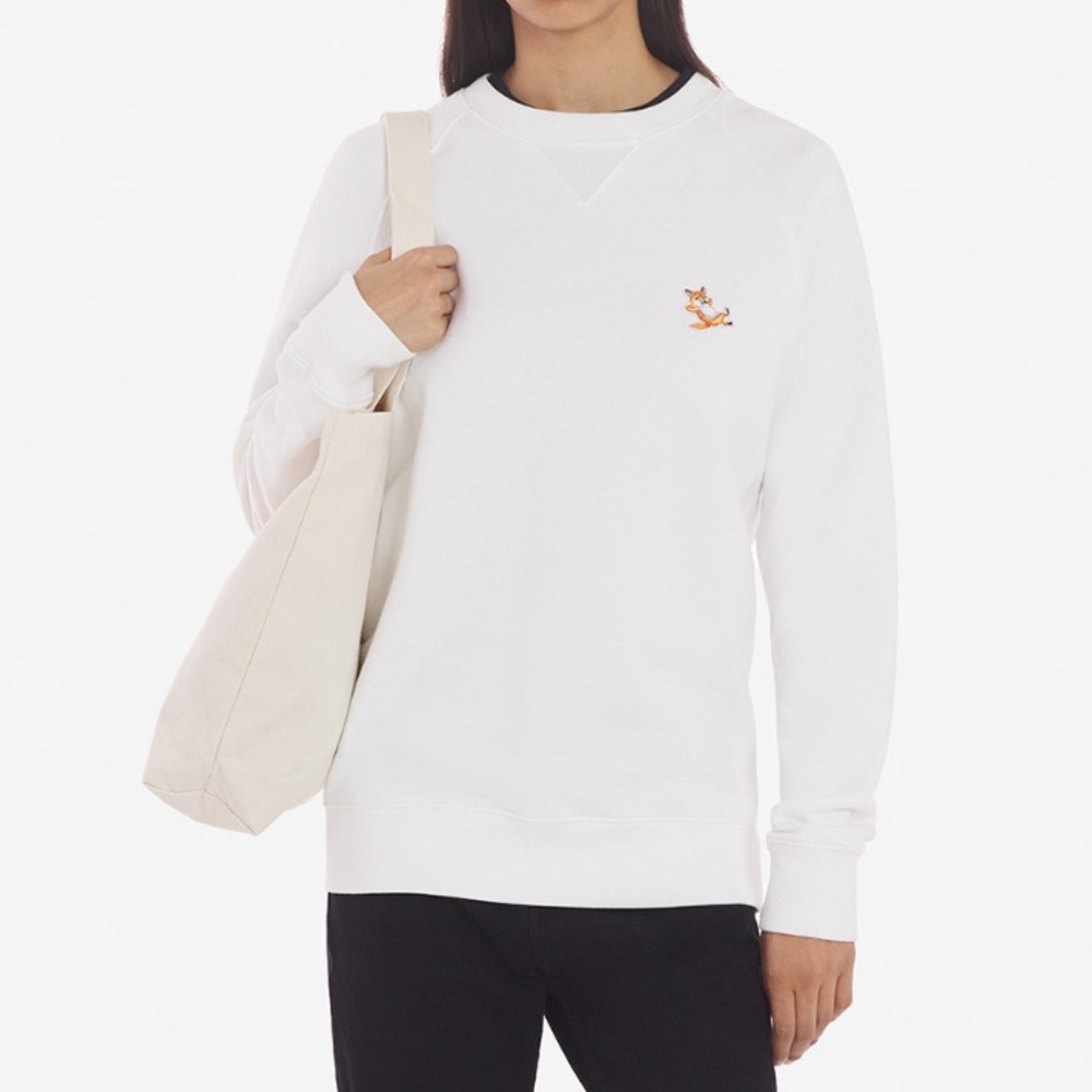 Maison Kitsune Chillax Fox Slim-Fit Logo-Appliquéd Cotton-Jersey Sweatshirt